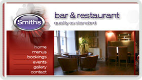 Website Design - Smiths Bar and Restaurant, Ayr