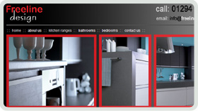 Website Design - Freeline Design Kitchens, Bathrooms and Bedrooms