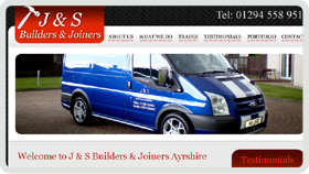 Website Design - J and S Builders and Joiners Ayrshire