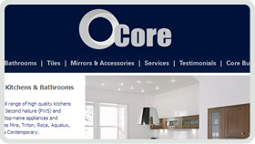 Website Design - Core Kitchens and Bathrooms