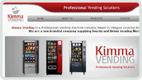 Website Design - Kimma Vending Machines